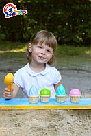 Набор для игры с песком ТехноК арт. 6610, формочки мороженое, ложка лопатка, игрушка в песочницу