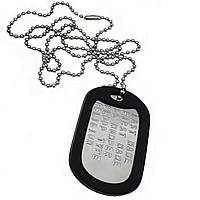Армійський особистий жетон Dog Tag зразка НАТО з вашим текстом