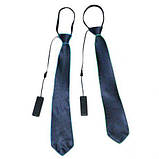 Світлодіодний Led El краватка, що світиться, краватка для вечірок RESTEQ, паті (блакитне світло), фото 2