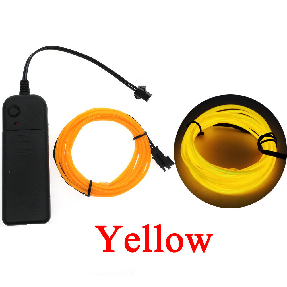 Світлодіодна стрічка RESTEQ жовтий провід 3м LED неонове світло з контролером