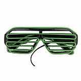 Світлодіодні Led El окуляри RESTEQ окуляри для вечірок, паті. Зелені, фото 2