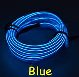 Світлодіодна стрічка RESTEQ синя провід 3м LED неонове світло з контролером, фото 2