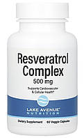 Комплекс с ресвератролом, 500 мг, 60 капс., (США) Lake Avenue Nutrition, Resveratrol Complex
