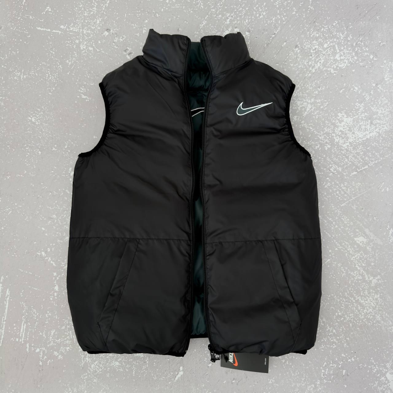 Чоловічий жилет Nike двосторонній (безрукавка) демісезонна весна-осінь жилет стьобаний Туреччина. Живе фото, фото 1