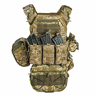 Бронежилет 6 класс защиты.Вес 6.5 кг Пиксель OMEGA PRO MOLLE 8 подсумков