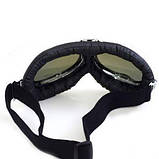 Окуляри льотчика RESTEQ, мотоциклетні окуляри Ретро Вінтаж Авіатор захисні, сині лінзи, фото 4