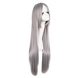 Довга сірий перука RESTEQ - 80см, пряме волосся, косплей, аніме, фото 3