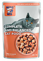 Мис Кіс вологий корм для кішок 100 г (ягня в соусі)