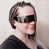 Футуристичні сонцезахисні окуляри RESTEQ для чоловіків та жінок, чорні, фото 3