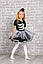 Дитячий карнавальний костюм Скелет для дівчинки на Хелловін, фото 3