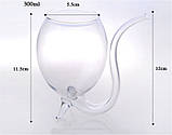 Келих RESTEQ для вина та інших напоїв оригінальної форми, скляна трубка 300 мл., фото 2