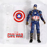 Фігурка Капітана Америки, Месники, Класичний Капітан Америка 17см, фото 4