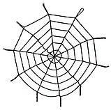 Декорація велике павутиння RESTEQ. Моторошне павутиння 150 см. Павутина декоративна, велюрова, фото 2