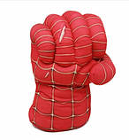 Величезні м`які рукавички у вигляді куркулів Павука. Рукавички червоні для дорослих та підлітків, фото 4