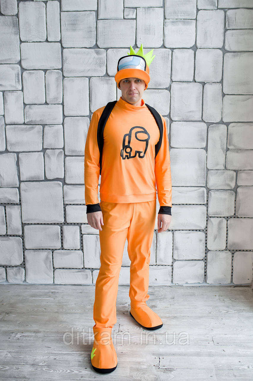 Карнавальний костюм для аніматорів Амонг Ас Among Us оранжевий
