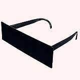 Модні сонцезахисні окуляри RESTEQ прямокутної форми. Чорні окуляри, фото 4