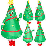 Надувний костюм Різдвяна ялинка RESTEQ дорослий 150-190 см. Ялинка косплей. Новорічна ялинка костюм. Christmas Tree надувний, фото 4