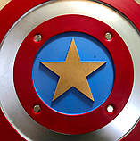 Іграшковий гумовий щит Captain America RESTEQ 1:1. М'який щит Капітана Америки 45 см, фото 6