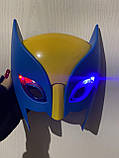 Класична маска Росомахи із коміксів. Маска Логана, дитяча за коміксами. Світиться маска RESTEQ, фото 8
