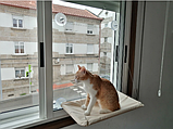 Підвісне віконне ліжко для кота RESTEQ 55х35см. Підвісний гамак для кота. Лежак віконний для кота. Місце сну для кота, фото 8