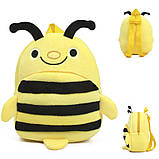 Рюкзак для дитини Бджілка RESTEQ 21х9х23 см. Маленький рюкзак дитині із зображенням бджоли. Дитячий рюкзак Бджола, фото 2