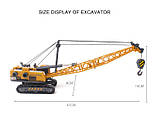 Іграшка гусеничний кран у масштабі 1:55. Кран жовтий., фото 7