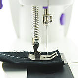Електрична міні швейна машинка набір з підсвічуванням та регулюванням швидкості, фото 6