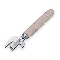 Открывалка консервный нож с деревянной ручкой для банок и бутылок 15 см