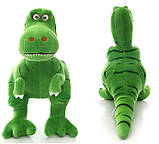 Динозавр RESTEQ зеленого кольору 40 см. Плюшева м`яка іграшка Динозавр Тиранозавр, фото 3