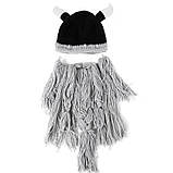 Зимова шапка вікінга з шапкою рогами та довгою бородою RESTEQ, фото 2