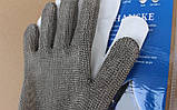 Кільчужна рукавичка RESTEQ XL з нержавіючої сталі, рукавички від порізів, захисні порізостійкі, фото 6