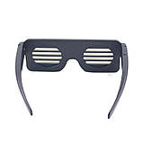 Червоні світлодіодні окуляри із вбудованим акумулятором RESTEQ, 8 режимів роботи. Світлодіодні Led El окуляри, фото 3