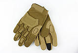 Тактичні військові чоловічі рукавички, розмір L. Армійські рукавички, фото 4