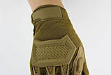 Тактичні військові чоловічі рукавички, розмір L. Армійські рукавички, фото 5
