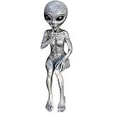 Фігурки інопланетян RESTEQ 2шт., 15 см. Інопланетяни для декору з полімеру. Статуетка для декору кімнати Інопланетянин, фото 7