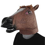 Гумова маска кінь RESTEQ, латексна маска коня, маска тварини, косплей коня, фото 4