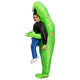 Надувний костюм інопланетянина RESTEQ, костюм зелений інопланетянин, що викрадає людину 150~190см, фото 3