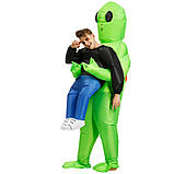 Надувний костюм інопланетянина RESTEQ, костюм зелений інопланетянин, що викрадає людину 150~190см, фото 7