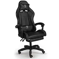 Геймерское кресло игровое с подставкой для ног, до 120кг нагрузка, с 4D подлокотниками ts-bs811 черное