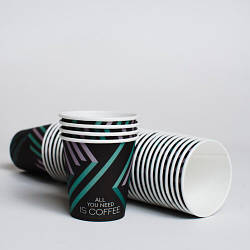 Стакан паперовий одношаровий Green line 110мл (B)(50шт/уп)(3000ящ)