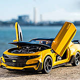 Модель автомобіля Chevrolet Camaro зменшена 1:32 зі фарами, що світяться, і звуковими ефектами мотора, фото 7