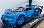 Масштабна модель автомобіля Bugatti GT 1:24. Металева машинка, фото 4