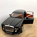 Модель автомобіля Rolls Royce Phantom 1:24. Звук + світло ефекти. Металева інерційна машинка Роллс Ройс, фото 4