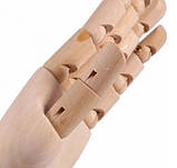 Дерев'яна рука манекен RESTEQ 18см модель для утримання товару, для малювання (ліва), фото 4