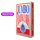 Гральні карти збільшеного розміру Jumbo 37х26 см. Гральні карти великі Jumbo формат А3, фото 3