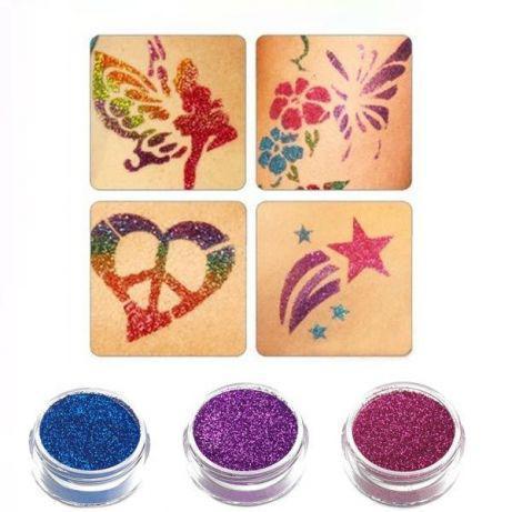 Татуировки для детей с блеском Shimmer Glitter Tattoos - фото 2 - id-p2169109503