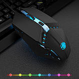 Ігрова комп'ютерна мишка з підсвічуванням. Дротова комп'ютерна мишка 1600 DPI, фото 4