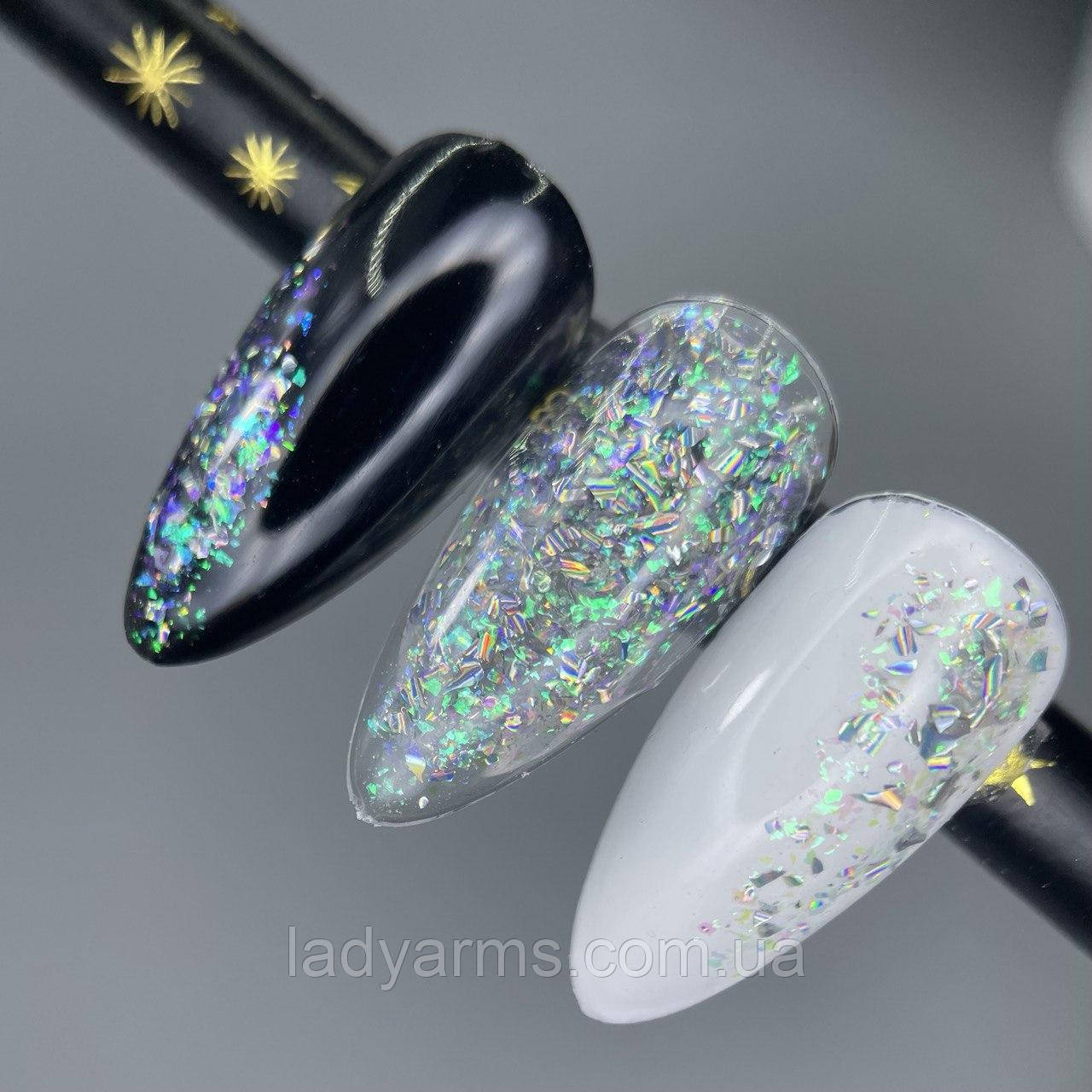 SG 018П SHINE GEL Lady Arms гель для дизайну блискітки 5 гр флакон з пензликом пластик