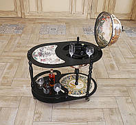 Глобус бар на підлогу зі столиком карта світу подарунок діловому чоловікові на День Народження | Діаметр сфери 42
