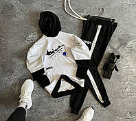 Мужской спортивный костюм Nasa весенний осенний летний комплект трикотажный Наса черно-белый